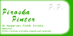 piroska pinter business card